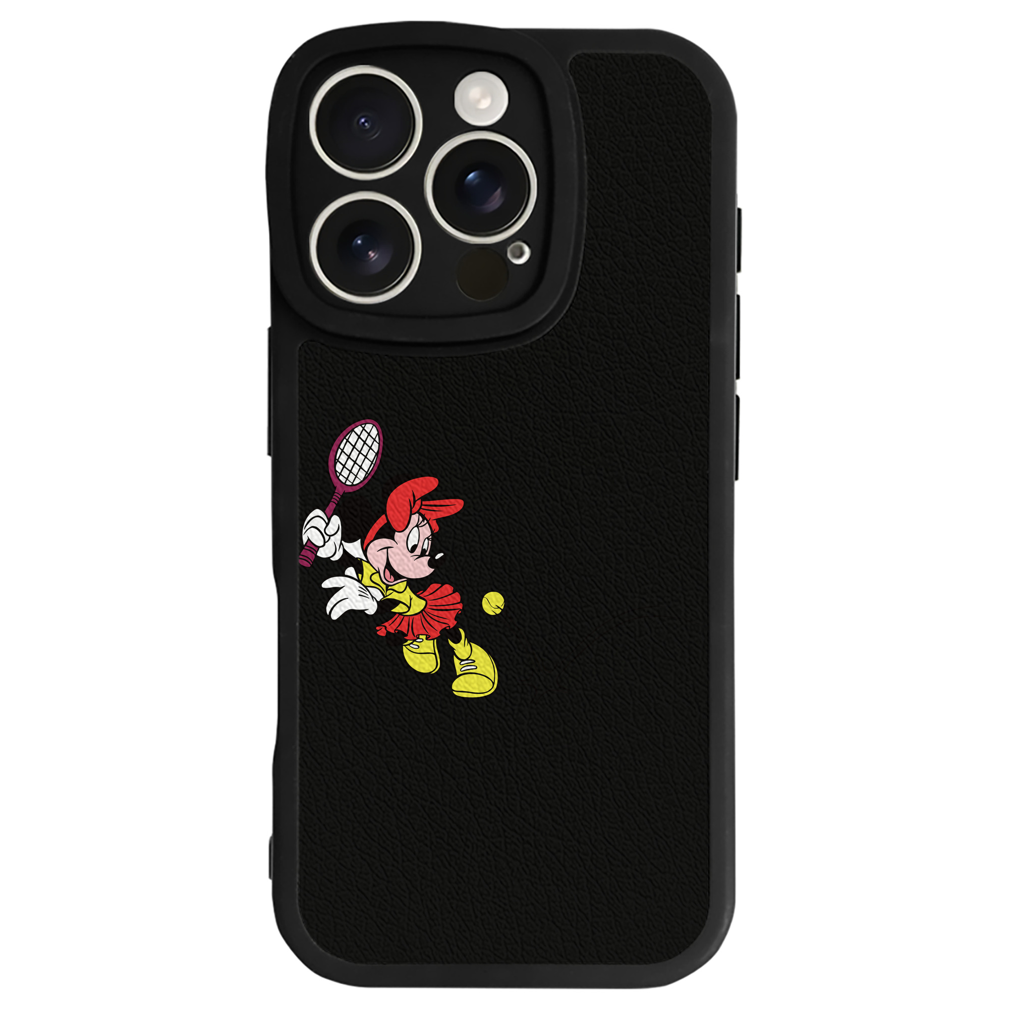 （画像用） ミッキーマウス Mickey Mouse 【iPhone 16シリーズ対応】シリコンスマホケース（レザー調） 材質：シリコン
